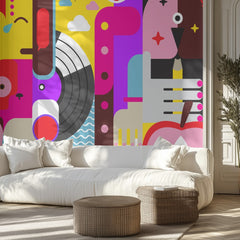 Vibrant Abstract Faces