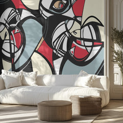 Abstract Cubist Faces