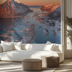 Golden Fjord Mountainscape