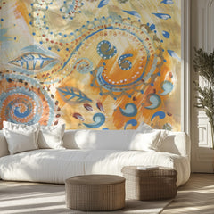 Vibrant Bohemian Paisley Swirls