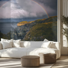 Rainbow Over Wild Cliffs