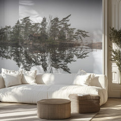 Misty Island Reflections