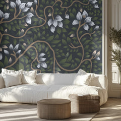 Midnight Floral Vines