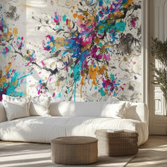 Vibrant Blossom Splatter