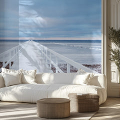 White Pier Winter Ocean