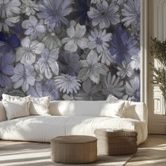 Abstract Blue Flowers