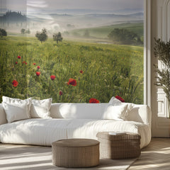 Misty Tuscan Poppies