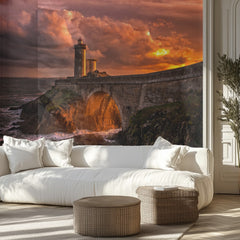 Stormy Lighthouse Sunset