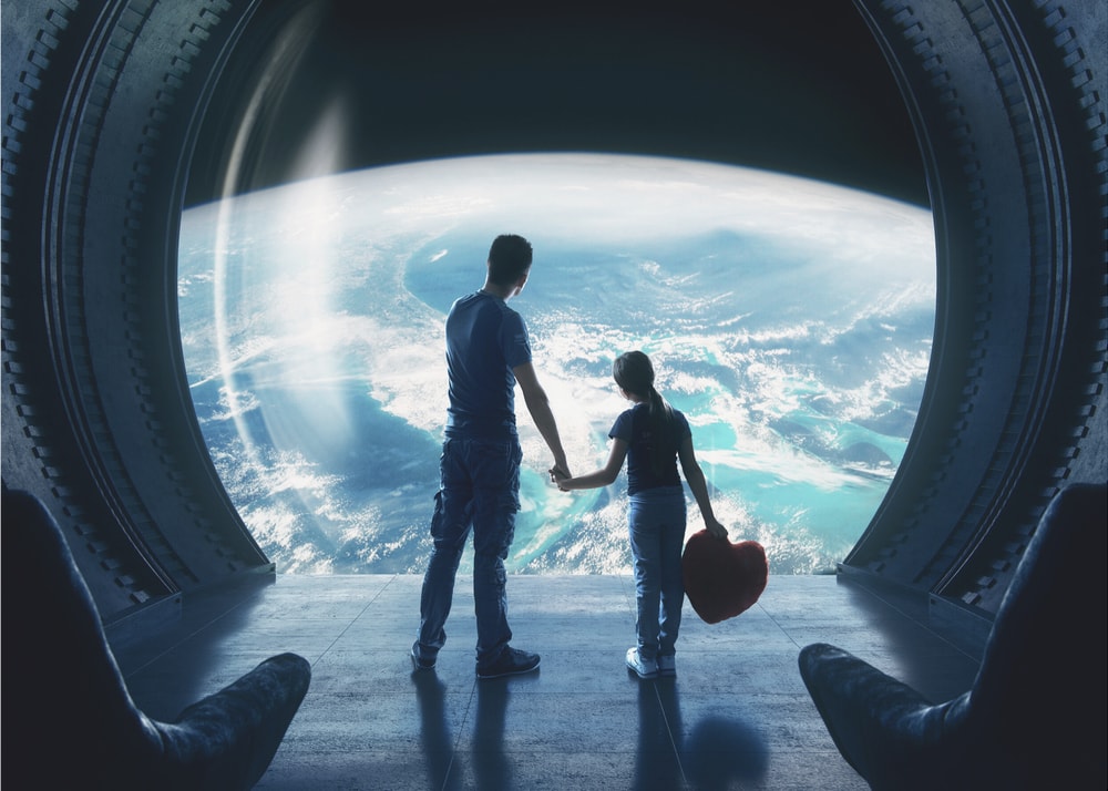 Father Daughter Space View