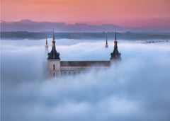 Misty Castle Sunset