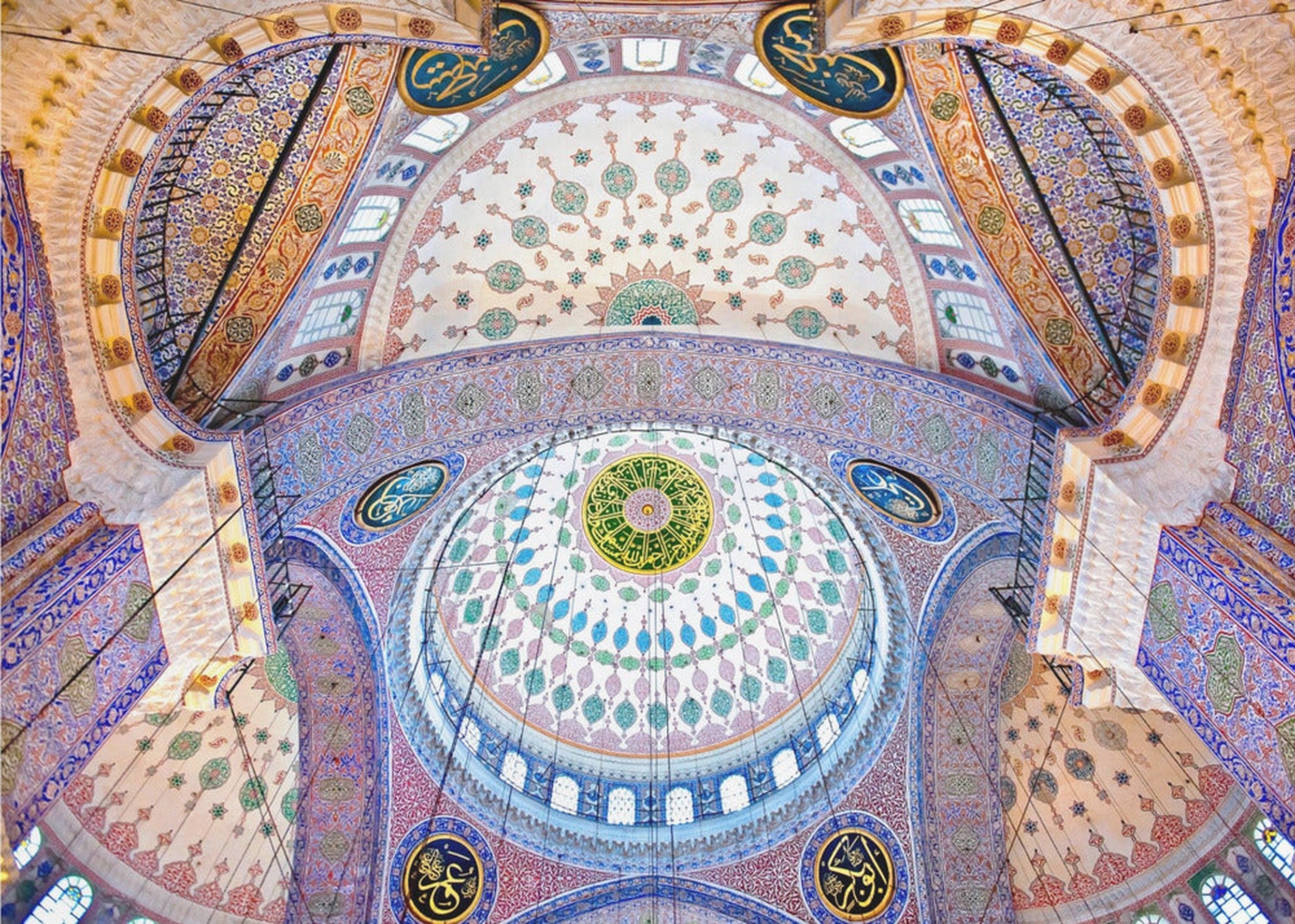 The Blue Mosque – The Sultan Ahmed Mosque. Columns and Main Domes. Istanbul. Turkey © Nora de Ang