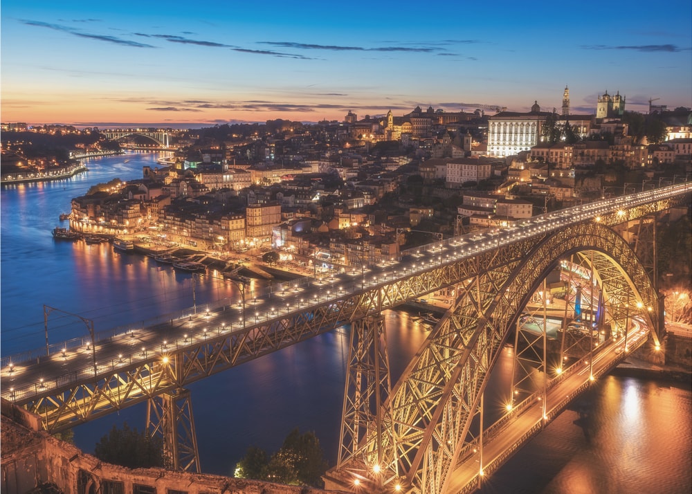 Vibrant Porto City Evening