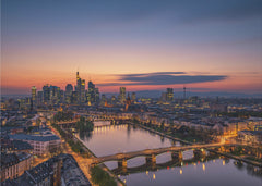 Landmarks Frankfurt Skyline at sunset – kvalitetsprodukt för ett vackrare och mer hållbart hem