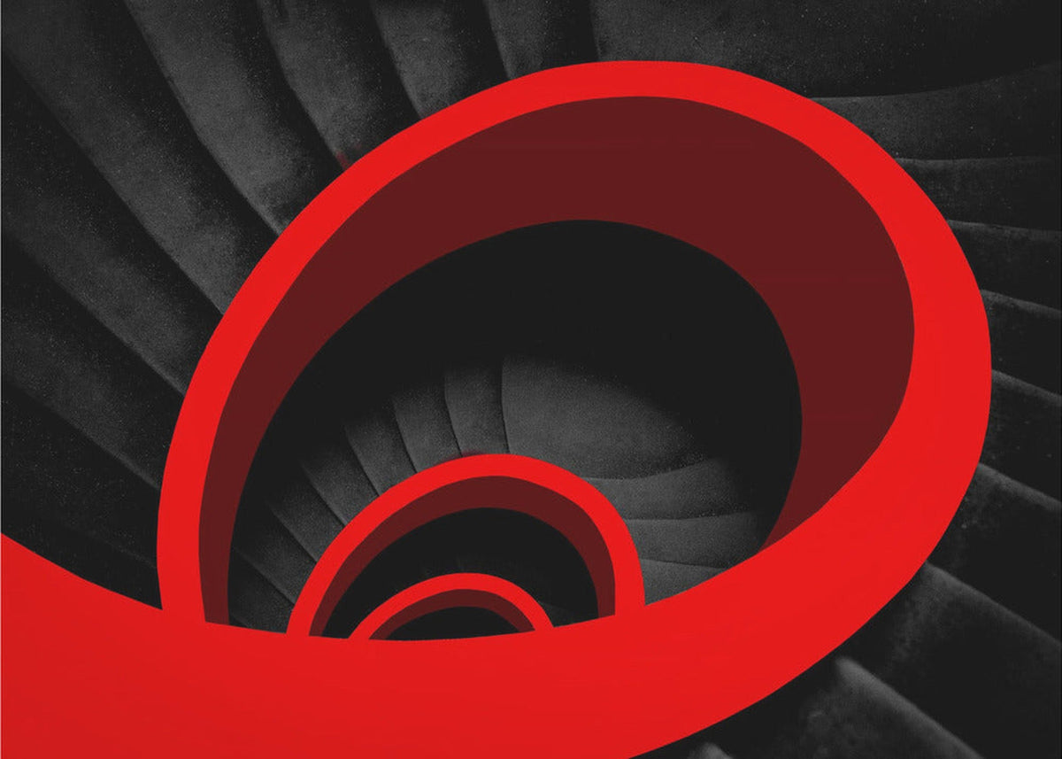 En röd spiral