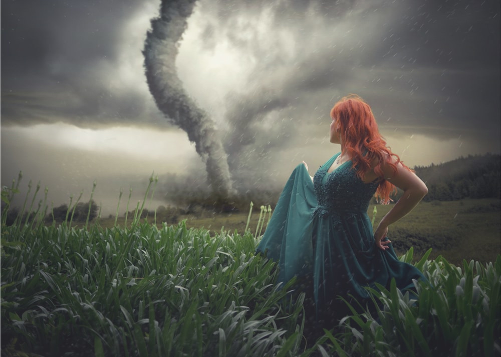 Red Hair And Tornado