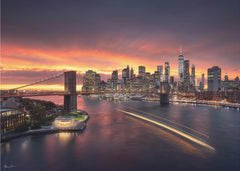 Vibrant NYC Sunset Skyline