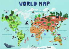 Kartor World map for kids – kvalitetsprodukt för ett vackrare och mer hållbart hem