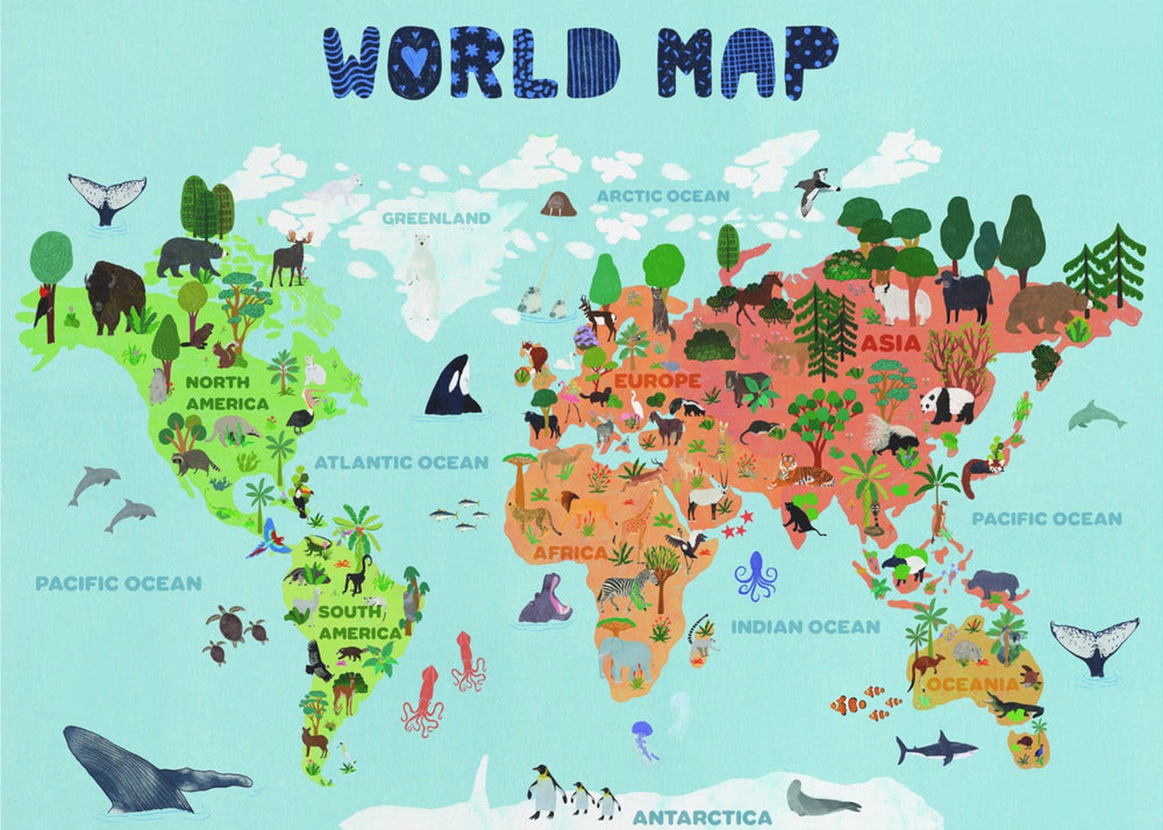 World map for kids