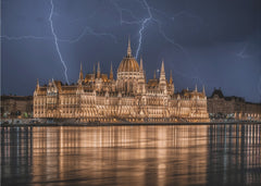 Budapest Parliament Lightning