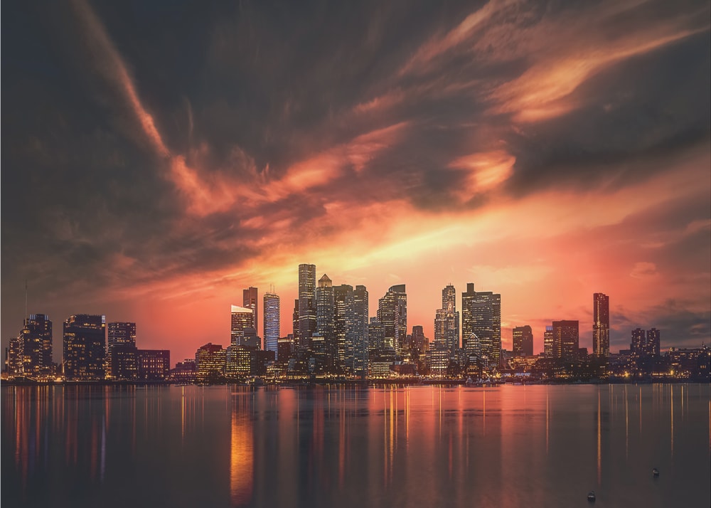 Vibrant Skyline Reflections