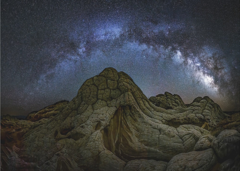 Milky Way Over White Rocks