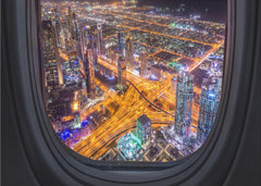 Night City Window View