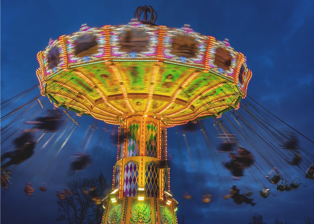 Colorful Swing Ride Night