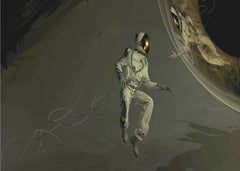Astronaut's Ethereal Encounter