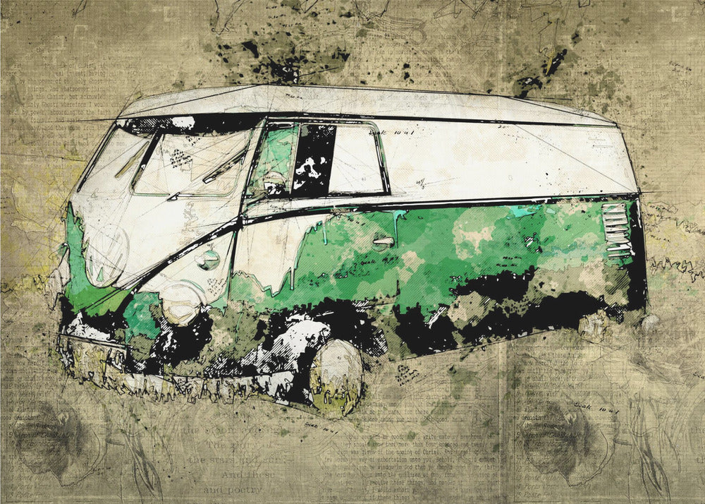 Volkswagen vw combi green