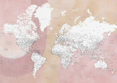 Kartor Detailed world map with cities Mizn – kvalitetsprodukt för ett vackrare och mer hållbart hem
