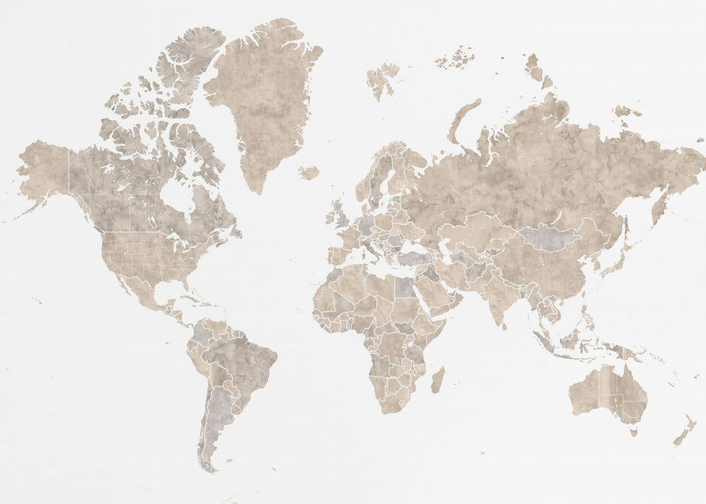 Abey world map no labels