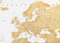 Kartor Golden detailed map of Europe – kvalitetsprodukt för ett vackrare och mer hållbart hem