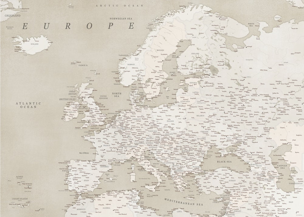 Vintage Europe Map