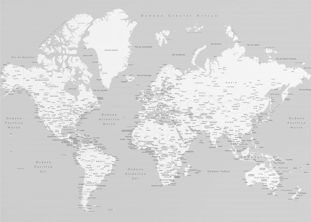 Hart world map in Spanish