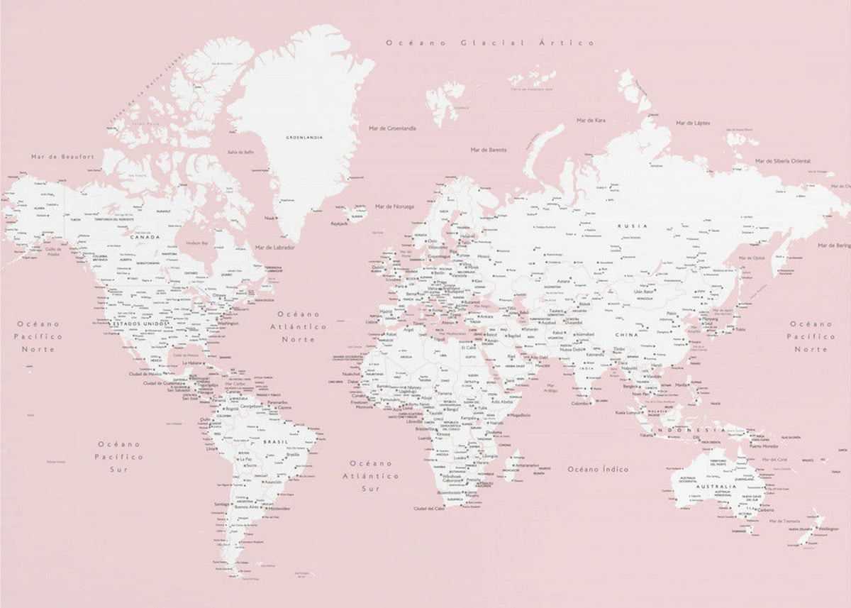 Leire world map in Spanish