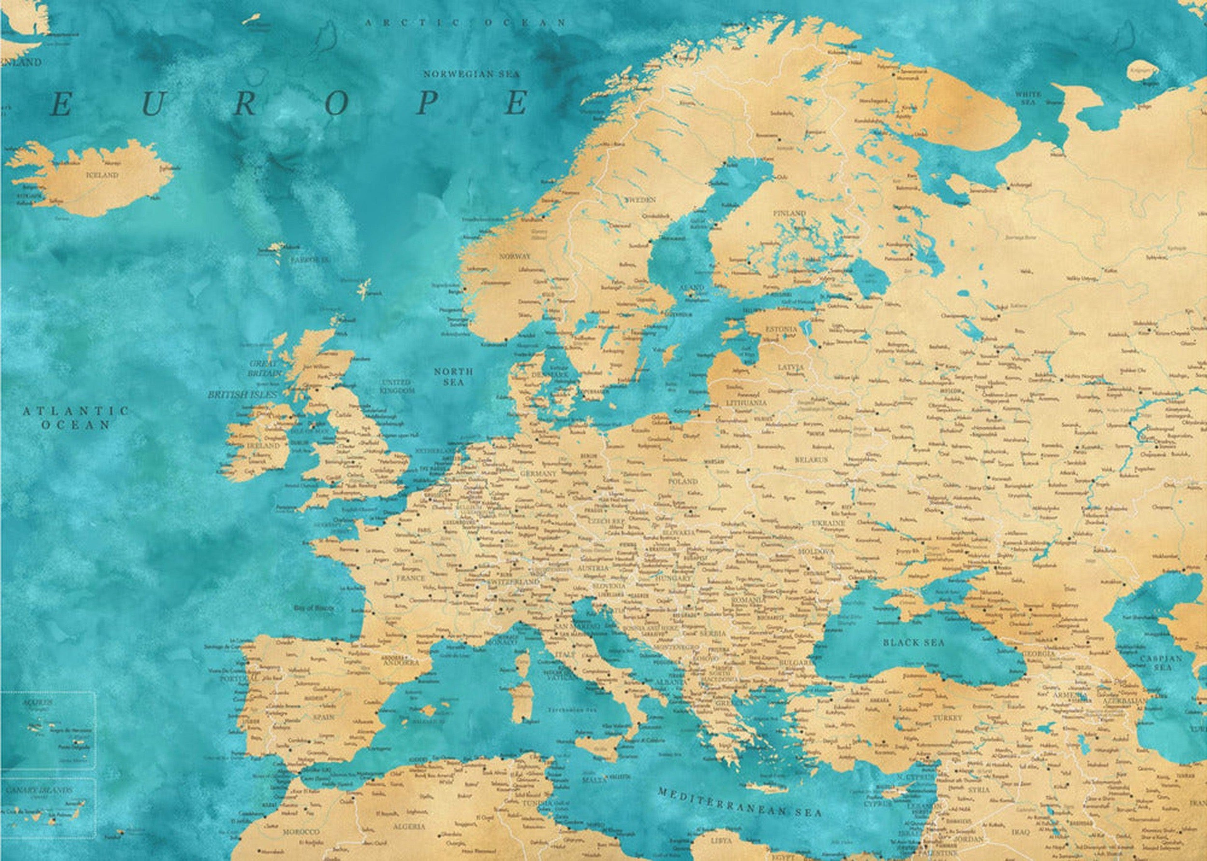 Lexy detailed Europe map