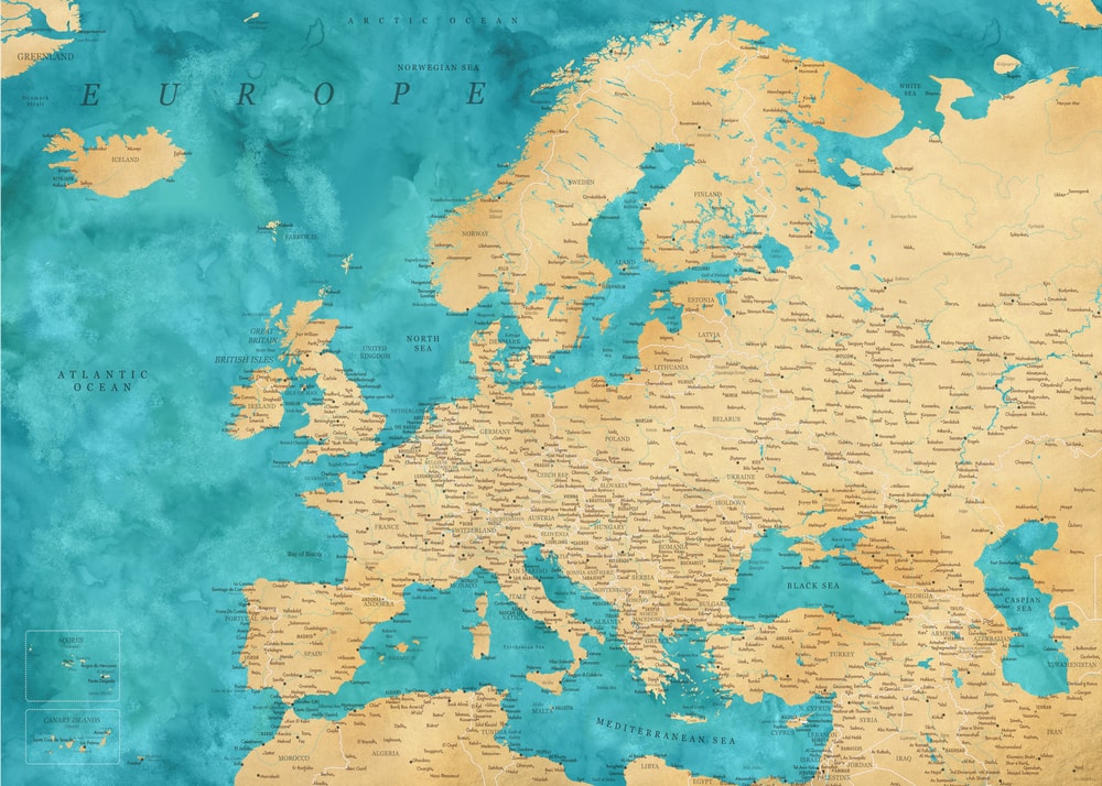 Vintage Europe Map