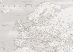 Kartor Lysander detailed map of Europe – kvalitetsprodukt för ett vackrare och mer hållbart hem