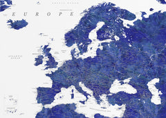 Watercolor Europe Map
