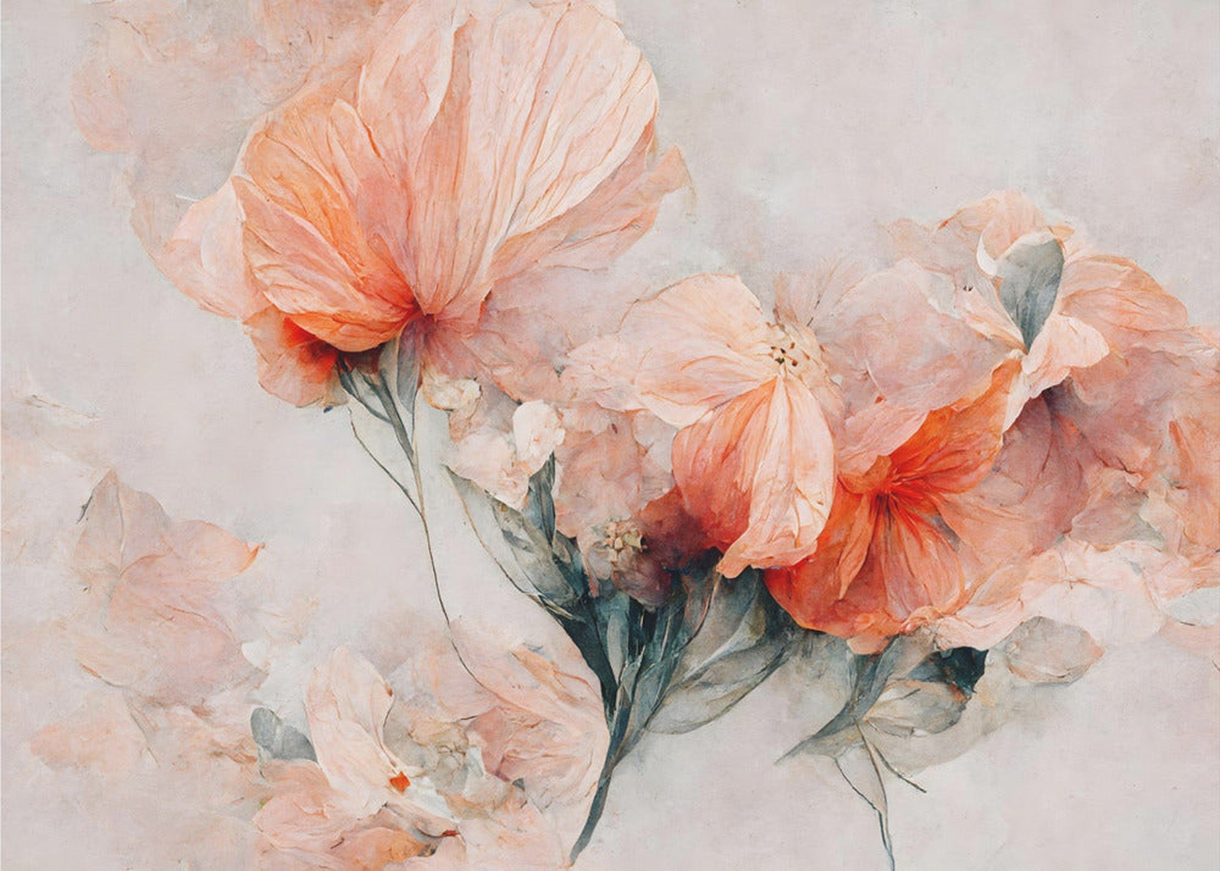 Wild Flowers On Beige Background