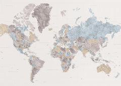 Kartor Mahler highly detailed world map with cities – kvalitetsprodukt för ett vackrare och mer hållbart hem