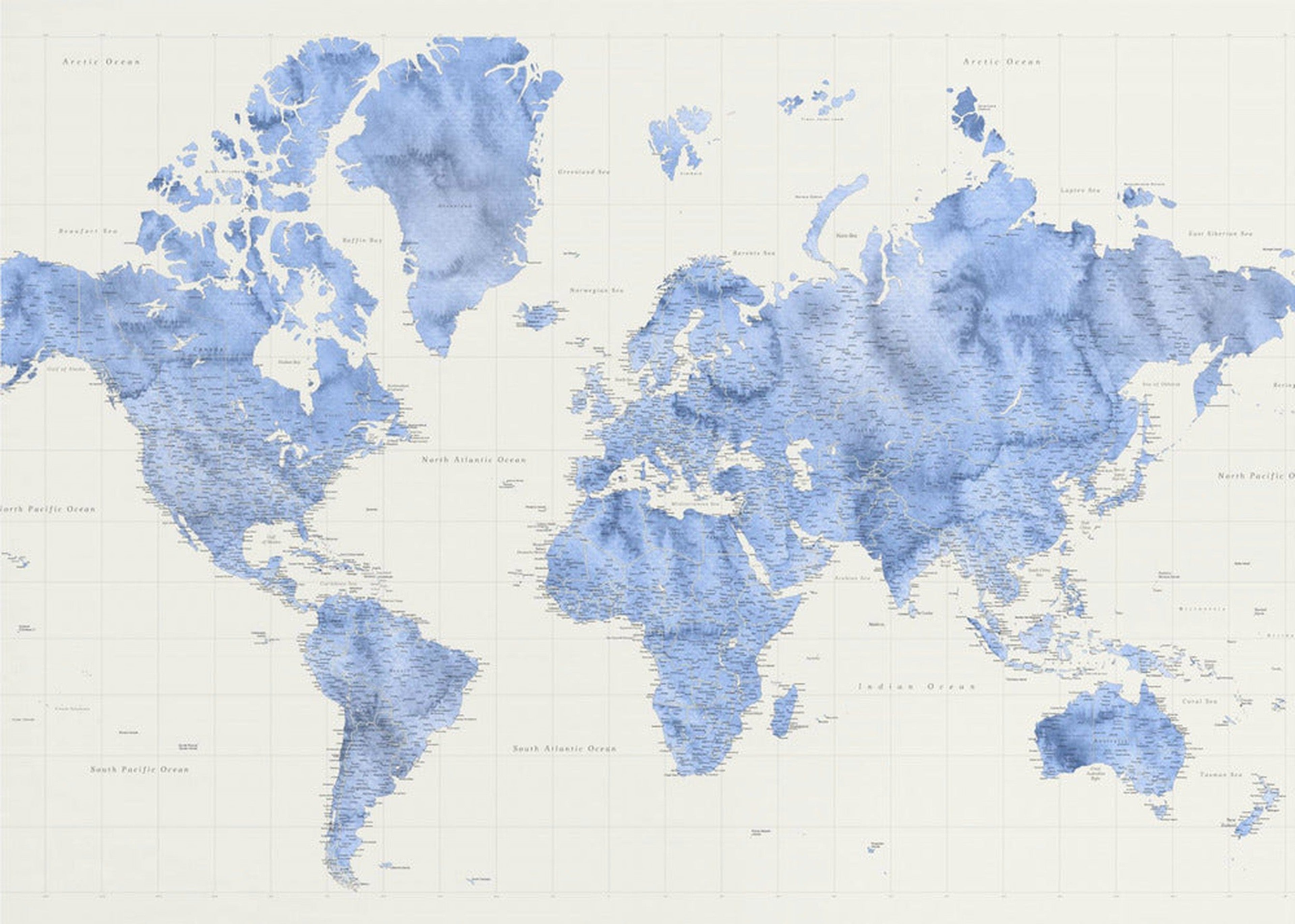 Parlan high detail world map