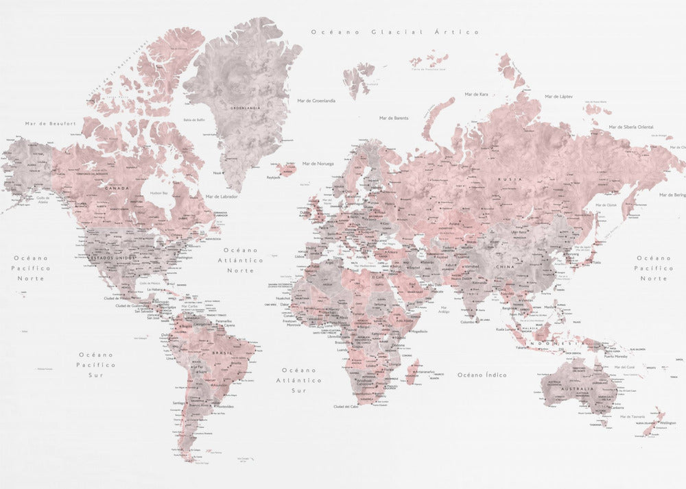 Piper world map in Spanish