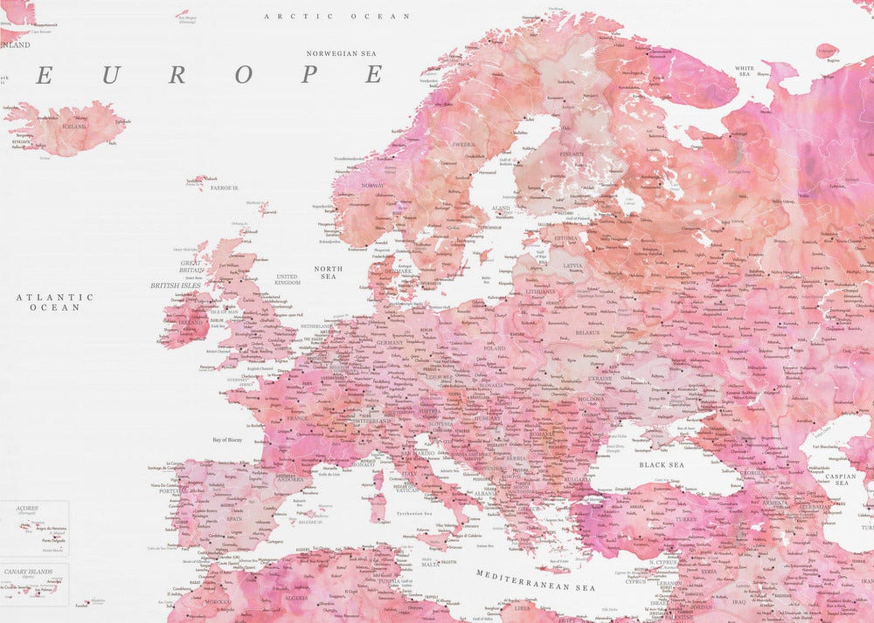 Tatiana detailed map of Europe