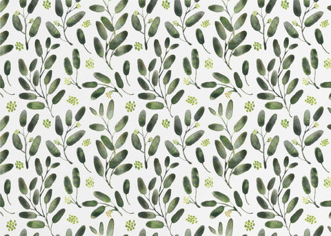Lisa watercolor seeded eucalyptus pattern