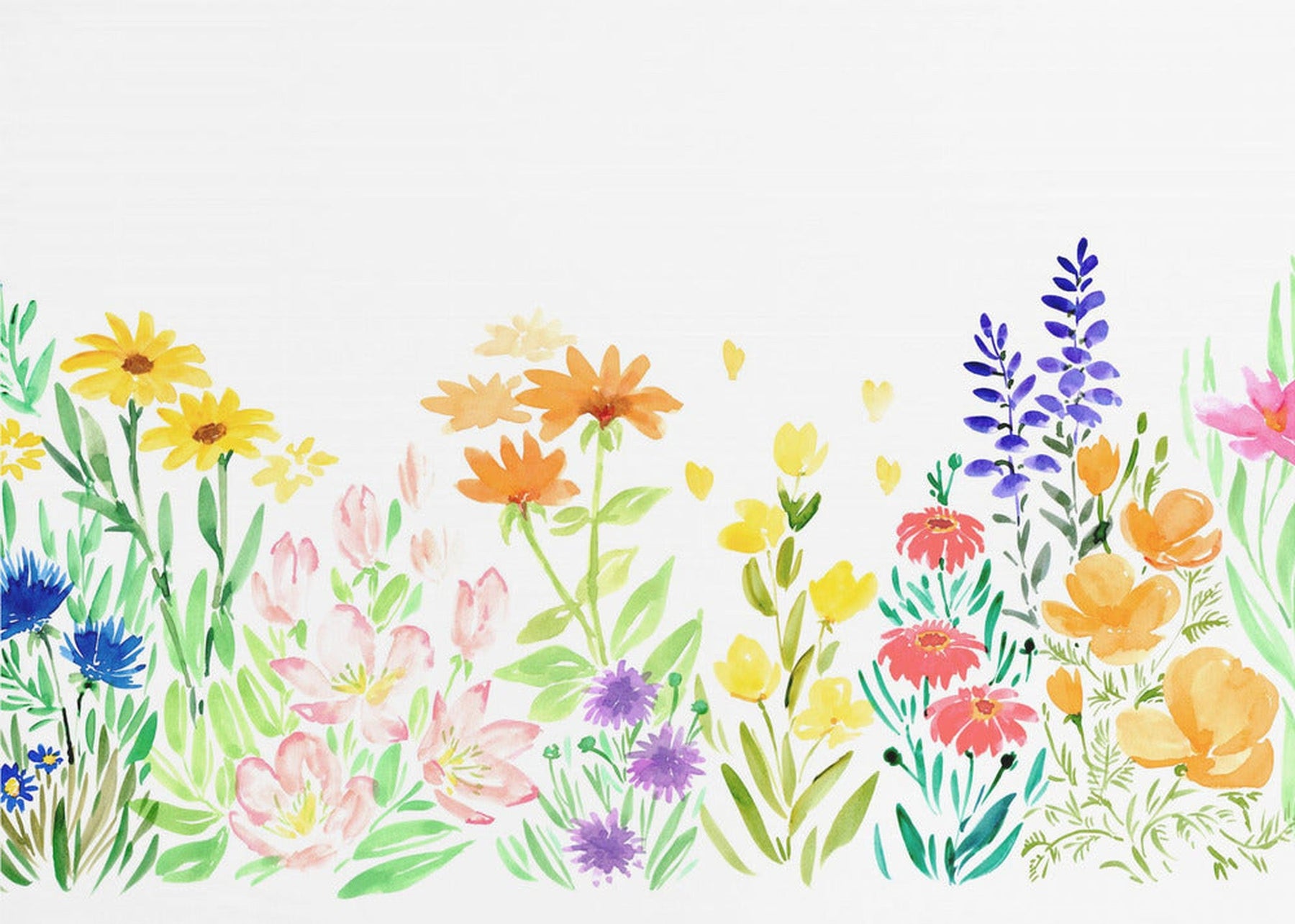 Akvarellvillblomster