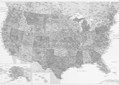 Kartor Highly detailed map of the United States Jimmy – kvalitetsprodukt för ett vackrare och mer hållbart hem