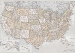 Kartor Highly detailed map of the United States Lucille – kvalitetsprodukt för ett vackrare och mer hållbart hem