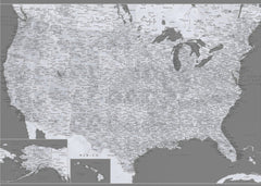 Kartor Highly detailed map of the United States Paolo – kvalitetsprodukt för ett vackrare och mer hållbart hem