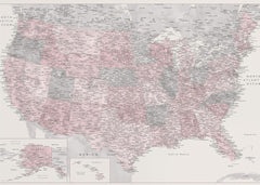 Kartor Highly detailed map of the United States Madelia – kvalitetsprodukt för ett vackrare och mer hållbart hem
